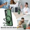 Meeter Case for Samsung Galaxy S22 with MagSafe, Invisible Magnetic Stand Ring, Green view 2