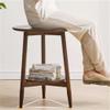 FAJNUZI2024 Minimalist Movable Coffee Side Table, Brown view 4