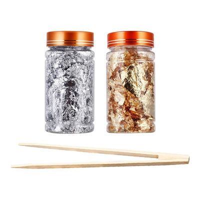 Lwuey Imitation Gold & Silver Leaf Flakes