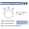 NBR O-Ring 538 x 6 mm (ID x cord thickness, 550 mm OD) Rubber Seal view 3