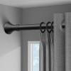 Extendable Tension Curtain Rod, 40–500 cm, No Drilling, 33 mm, Black (410–500 cm) view 1