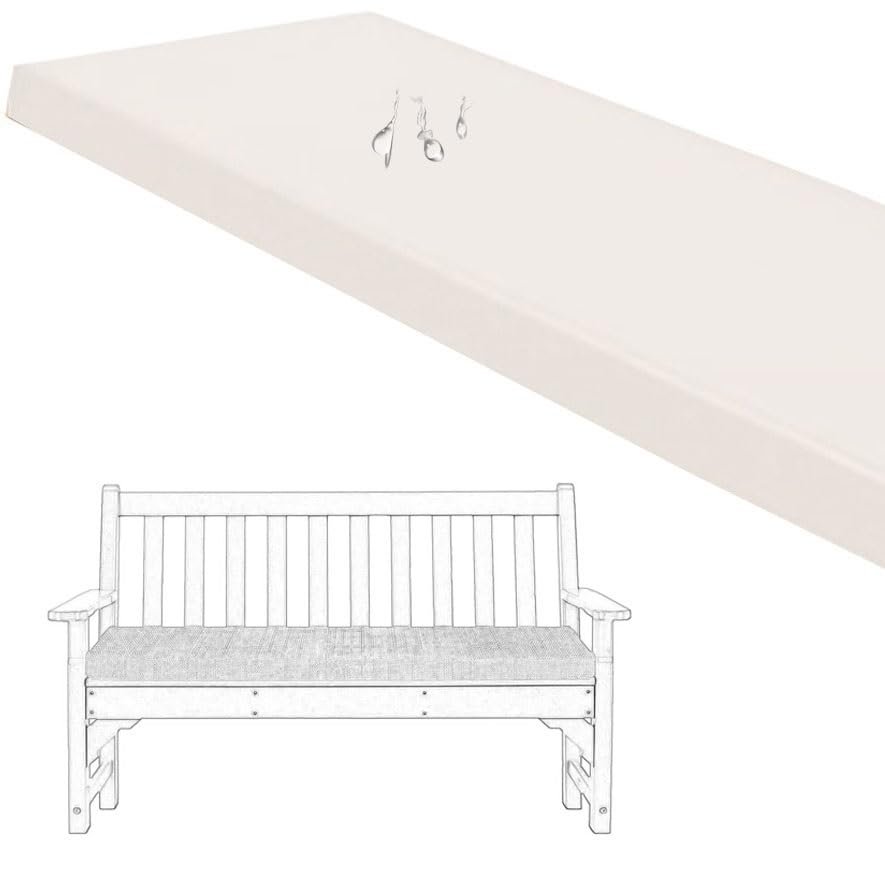 UWOBTN Waterproof Beer Bench Cushion, 130 x 55 x 3 cm
