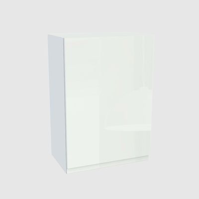 Laclar FREZO Kitchen Wall Cabinet, Handleless, Soft-Close, High-Gloss White, 50 x 32 x 72 cm