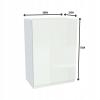 Laclar FREZO Kitchen Wall Cabinet, Handleless, Soft-Close, High-Gloss White, 50 x 32 x 72 cm view 2