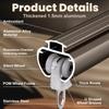 WDFYM Double Curtain Track for Wall Mounting, 1.6 m (5.2 ft) view 2