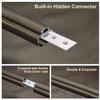 WDFYM Double Curtain Track for Wall Mounting, 1.6 m (5.2 ft) view 3