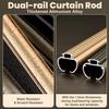 WDFYM Double Curtain Track for Wall Mounting, 1.6 m (5.2 ft) view 4