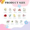 14-Piece Flower Iron-On Patches view 3
