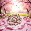Mini Ribbon Roses, 15mm, Pink, 100 Pieces view 2