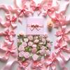 Mini Ribbon Roses, 15mm, Pink, 100 Pieces view 4