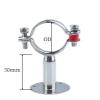 1-Piece Stainless Steel Pipe Clamp for 25–27 mm OD Tubes, 50 mm Pole, with Base Plate view 2
