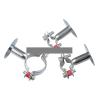 1-Piece Stainless Steel Pipe Clamp for 25–27 mm OD Tubes, 50 mm Pole, with Base Plate view 4