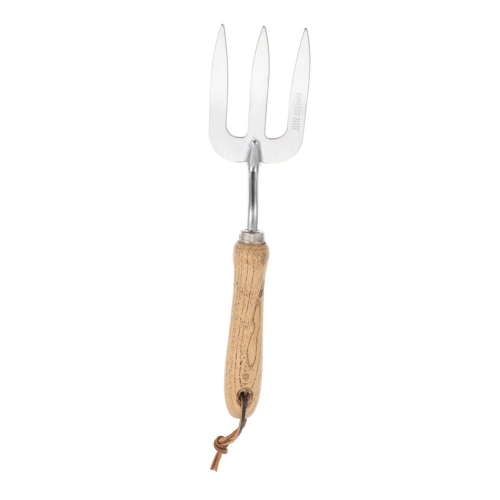 BESTonZON Stainless Steel Metal Garden Fork Trowel, Wear-Resistant and Easy to Store for Weeding in Home Gardens