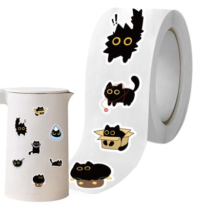 Cat Stickers - Cute Black Kitten Stickers for Decoration