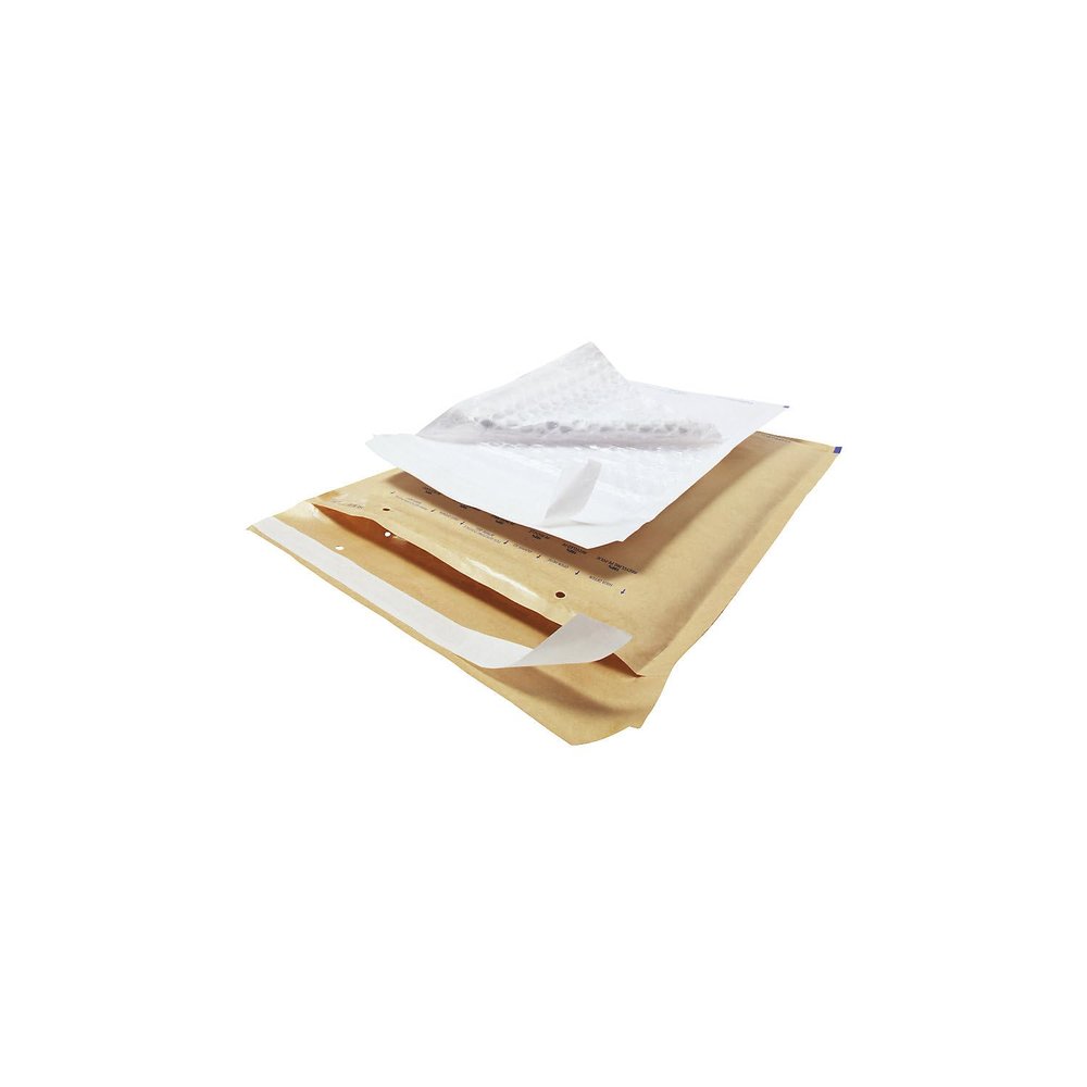 kaiserkraft aroFOL Padded Mailer, Recycled Paper, 215 x 115 mm, Brown, Pallet of 6,800