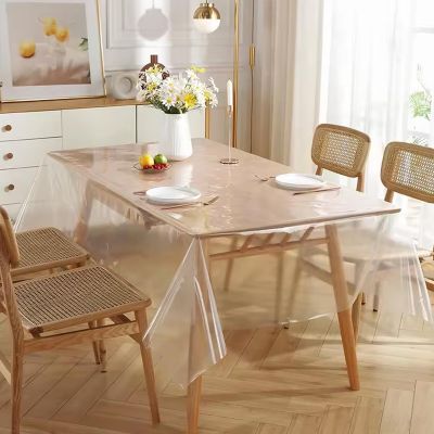 Transparent Tablecloth, Washable PVC Table Cover