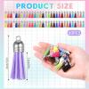 60 Pack Leather Tassels, 38mm Mini DIY Keychain Tassels view 2
