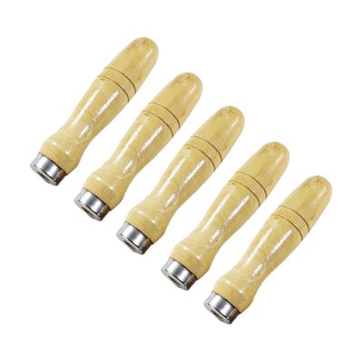 WOONEKY Wooden File Handles with 6.8 mm Bore, Khaki