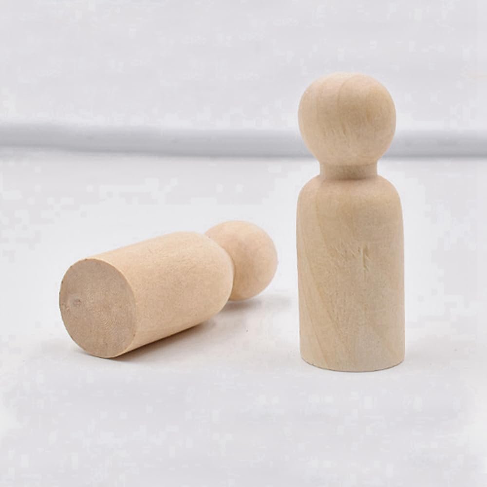 Male/Female Doll, Natural Wood, Eco-Friendly