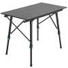 XL Superb Height-Adjustable Folding Camping Table, Aluminum, Black, 90 x 50 cm view 1