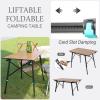 XL Superb Height-Adjustable Folding Camping Table, Aluminum, Black, 90 x 50 cm view 4