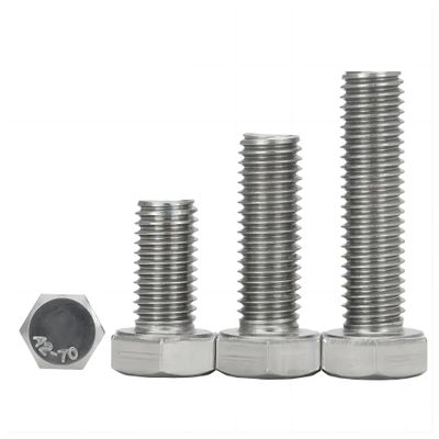 10 Hex Head Fully Threaded Bolts, M5 × 35 mm, A2-70/304 Stainless Steel