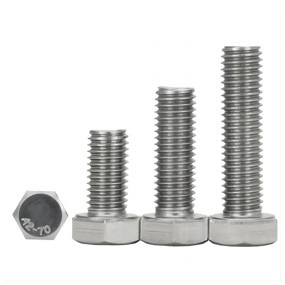 10 Hex Head Fully Threaded Bolts, M5 × 35 mm, A2-70/304 Stainless Steel