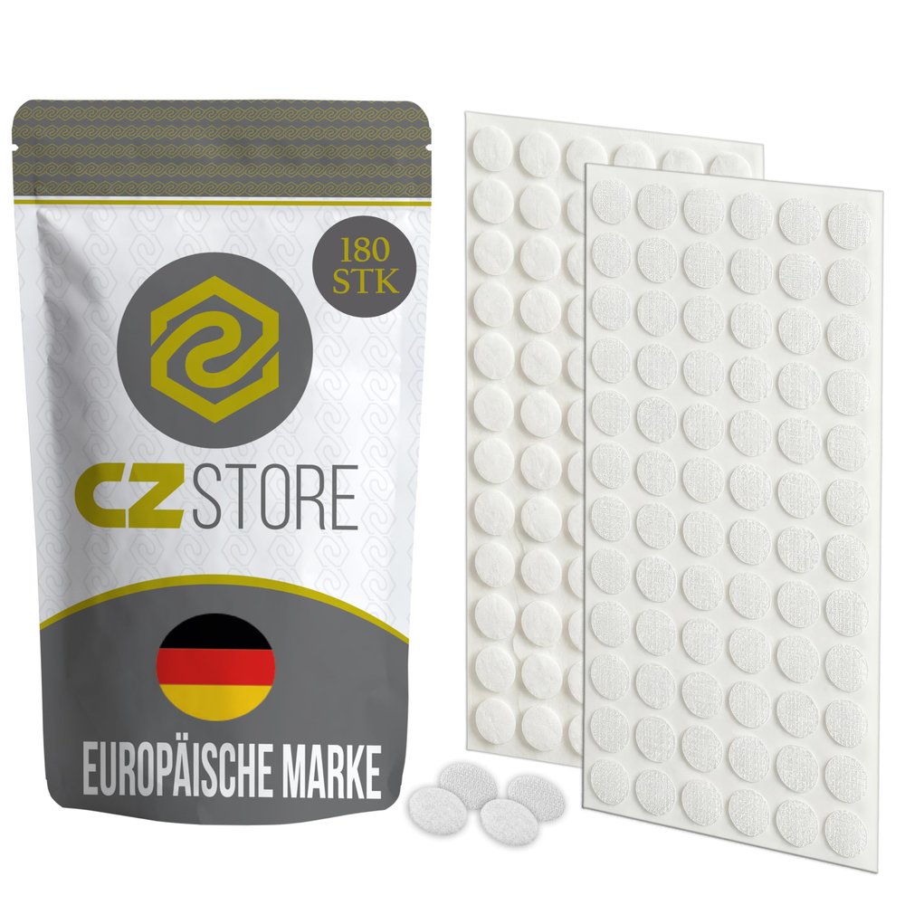 CZ Store - Self-Adhesive Velcro Pads | 180 PCS x 10 MM | Lifetime Warranty