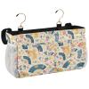 FRODOTGV Hand-Drawn Japanese Fan Bedside Storage Basket with Secure Straps and Water Bottle Holder, Hanging Organizer for Home, Bunk Beds, Dorms, and Sofas view 2