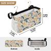 FRODOTGV Hand-Drawn Japanese Fan Bedside Storage Basket with Secure Straps and Water Bottle Holder, Hanging Organizer for Home, Bunk Beds, Dorms, and Sofas view 4