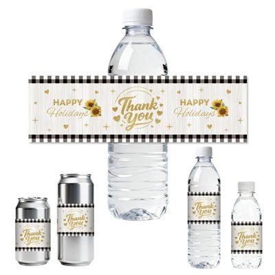 ANATTASOUL 30 Pack Water Bottle Labels