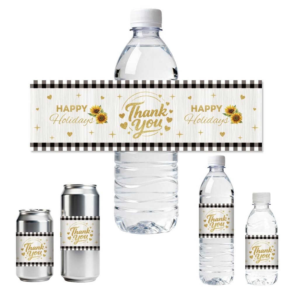 ANATTASOUL 30 Pack Water Bottle Labels