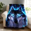 LCE Blue Flame Fleece Throw Blanket, 60 x 80 in view 1