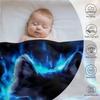 LCE Blue Flame Fleece Throw Blanket, 60 x 80 in view 4