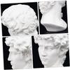 White Resin David Head Statue for Drawing Study view 2