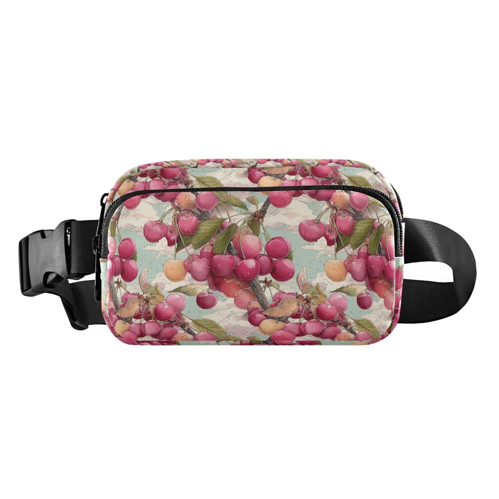 Cherry Illustration Trendy Crossbody Bag for Women, Men, and Teens, One Size