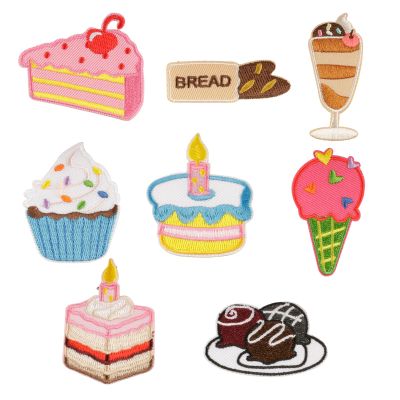 8 Pcs Embroidered Ice Cream Patches