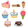 8 Pcs Embroidered Ice Cream Patches view 1