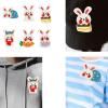 6 Pack Cartoon Rabbit Iron-On Patches view 2