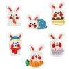 6 Pack Cartoon Rabbit Iron-On Patches view 4