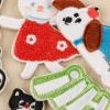 Embroidered Cartoon Animal Patches, Rabbit, 7 Pieces view 3