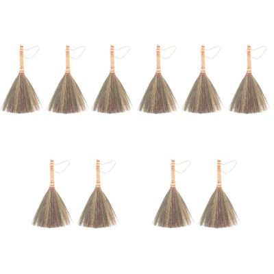 Cabilock 5 Sets of Handmade Dust Brooms, Small Desktop Cleaning Brushes for Home and Office, Ergonomic, Durable and Practical, 2 Pieces × 5