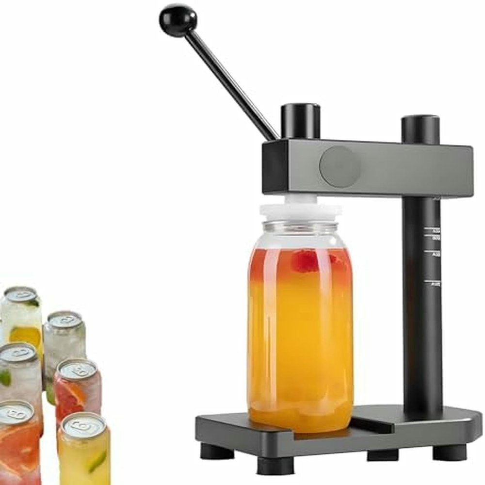 Automatic Can and Bottle Sealing Machine with Adjustable Height and Capacity Scale