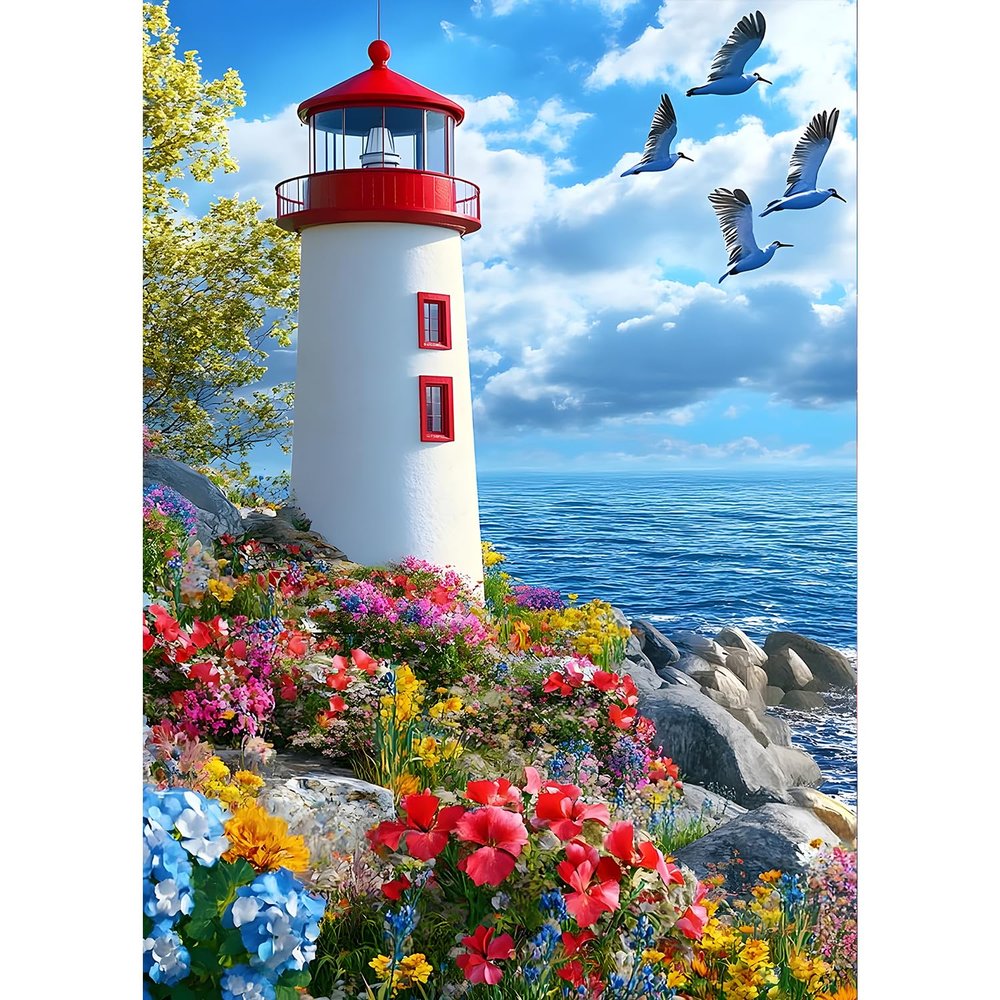 QQYRHN 5D Lighthouse Diamond Painting Kit
