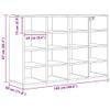 vidaXL Shoe Cabinet 103 x 30 x 67 cm Engineered Wood view 3