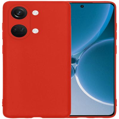 BTH - Case for OnePlus Nord 3 - Silicone Back Cover - Protective Case - Slim Design, Red