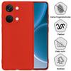 BTH - Case for OnePlus Nord 3 - Silicone Back Cover - Protective Case - Slim Design, Red view 3