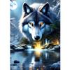 QQYRHN 5D Fantasy Wolf Diamond Painting Kit view 1