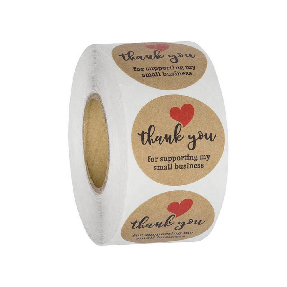 Aurgiarme 500pcs Thank You Sealing Stickers 25mm