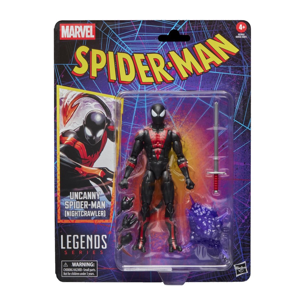 Marvel Legends Series Uncanny Spider-Man (Nightcrawler), Retro Comics Collectible Action Figure, 15 cm Scale